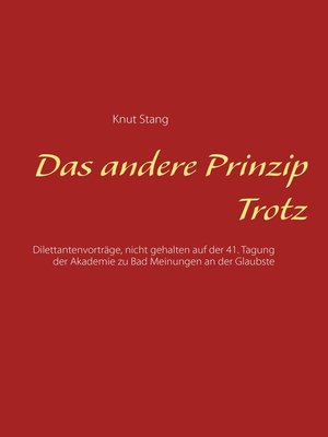 cover image of Das andere Prinzip Trotz
